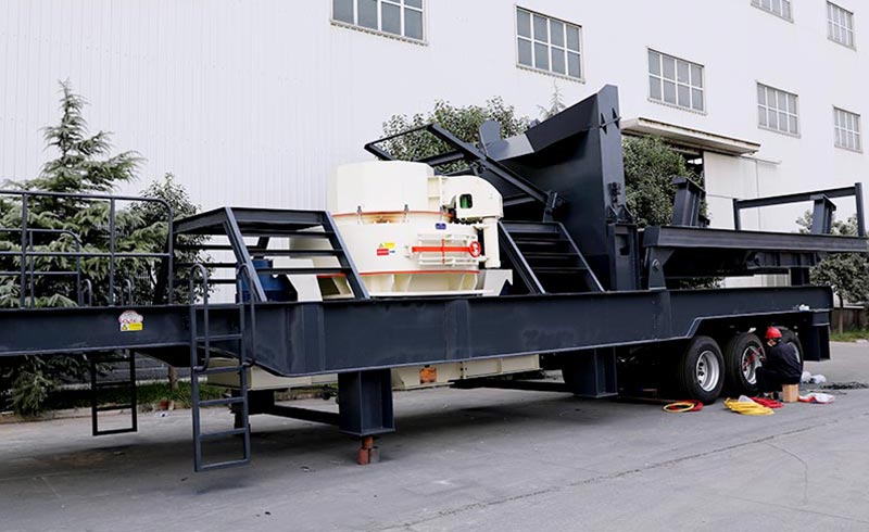 mobile crushing screening plant production site