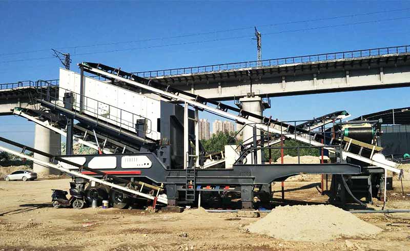 mobile vibrating screen production site