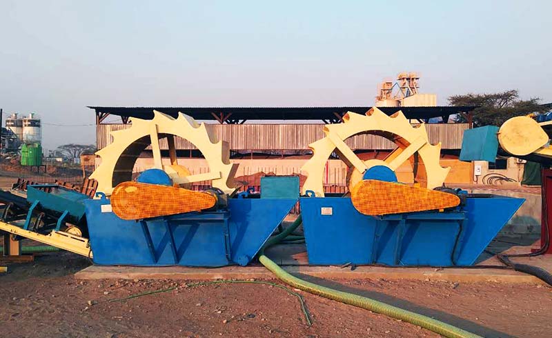 sand washer production site