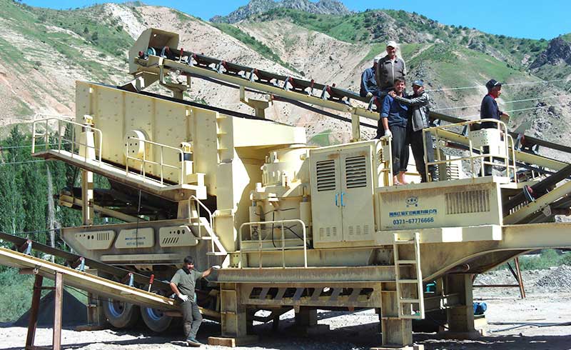 mobile crusher production site