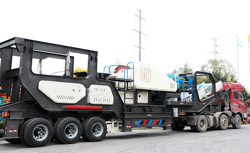mobile crusher plant delivery site
