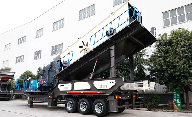 HXJQ factory mobile vibrating screen display