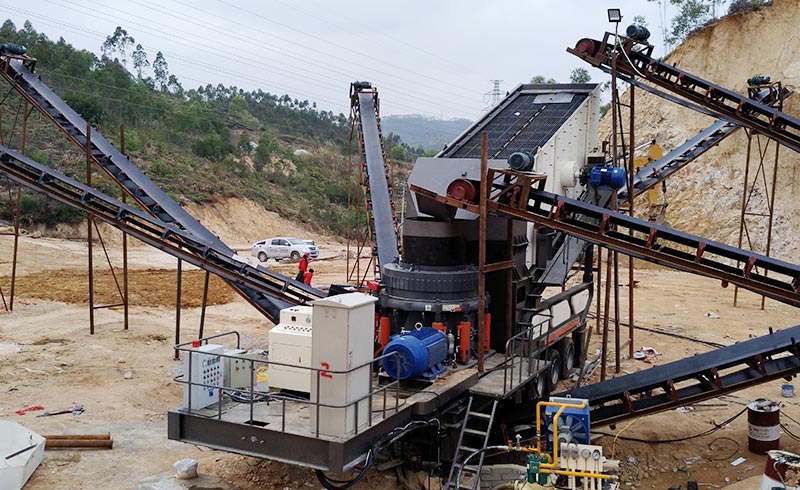 hydraulic cone crusher production site