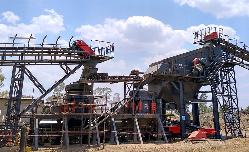 hydraulic cone crusher production site