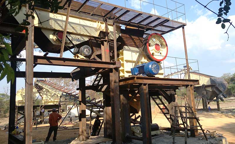 stone crusher production site
