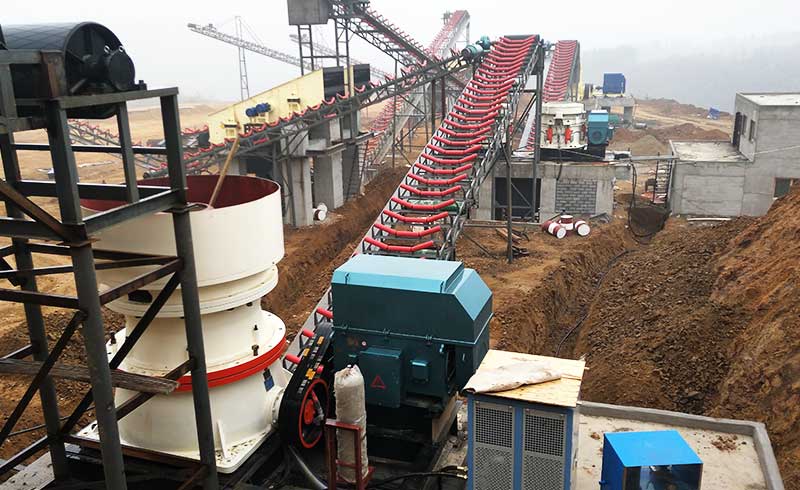 single-cylinder cone crusher production site